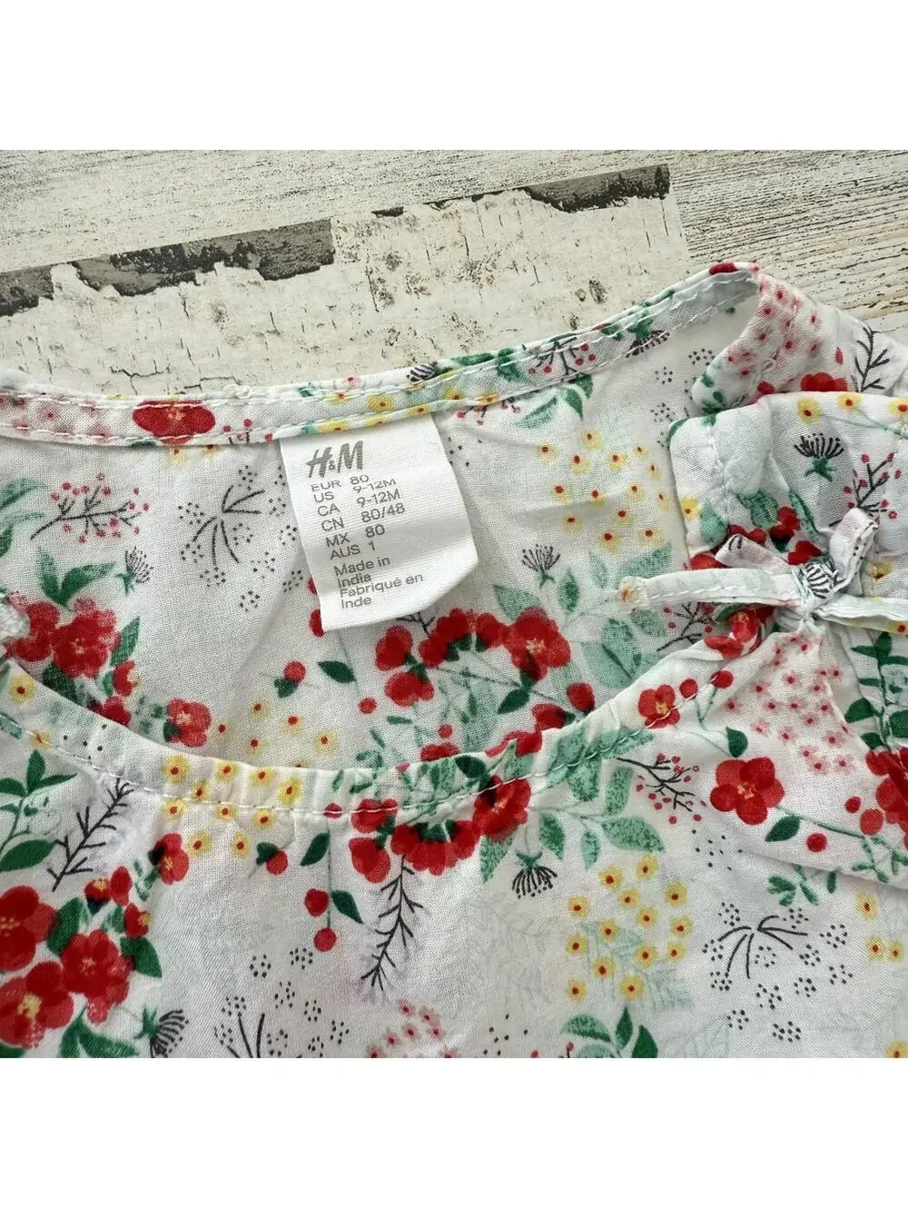 H&M Baby 9-12 Months Floral Lightweight Dress